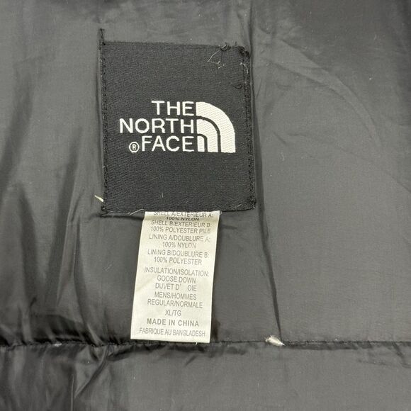 VTG THE NORTH FACE Size XL Black Mens Goosedown Parka Hooded Jacket - Picture 8 of 16